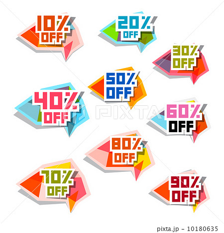 Vector Discount Labels Set 10180635