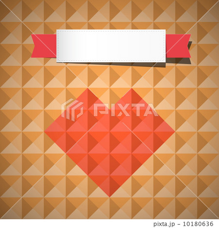Heart Symbol on Retro Triangle Background Heart Symbol on Retro Triangle Background 10180636