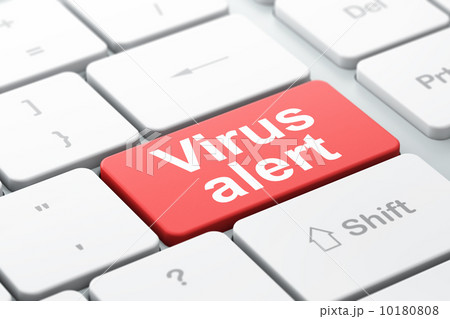 Protection concept: Virus Alert on computer keyboard background Protection concept: Virus Alert on computer keyboard background 10180808