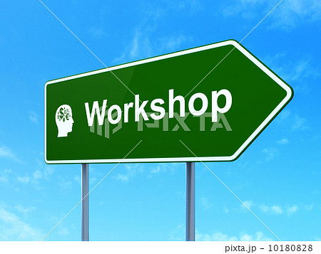Education concept: Workshop and Head With Finance Symbol 10180828