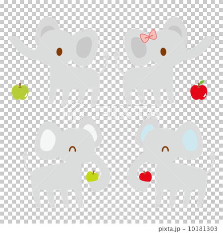 リンゴを食べる象 10181303