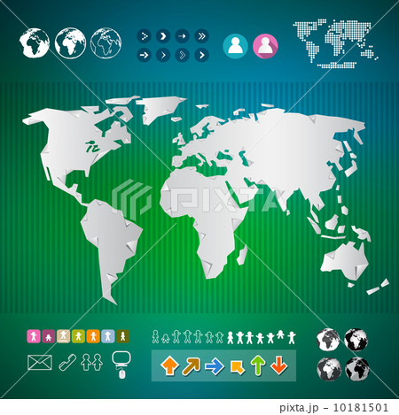 Vector World Map Infographics Template Vector World Map Infographics Template 10181501