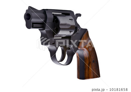 Black revolver isolated on a white background 10181658