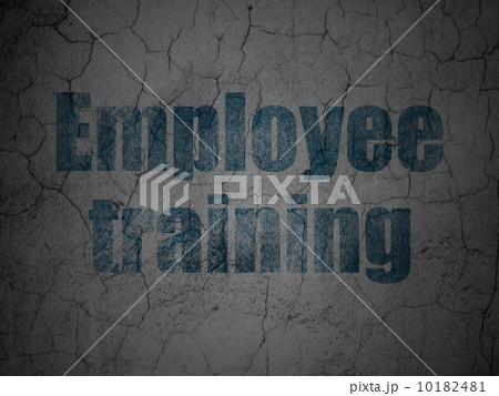 Education concept: Employee Training on grunge wall background 10182481