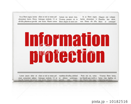 Privacy news concept: newspaper headline Information Protection 10182516