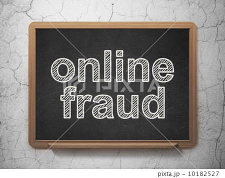 Safety concept: Online Fraud on chalkboard background 10182527