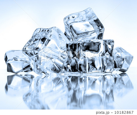 Ice cubes on blue background Ice cubes on blue background 10182867