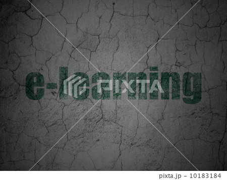 Education concept: E-learning on grunge wall background 10183184