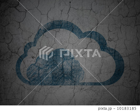 Cloud technology concept: Cloud on grunge wall background 10183185