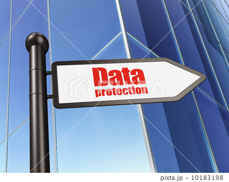 Security concept: sign Data Protection on Building background Security concept: sign Data Protection on Building background 10183198