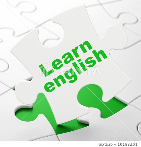 Education concept: Learn English on puzzle background 10183201