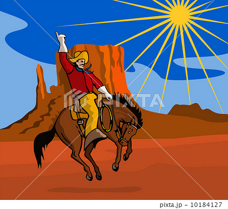 Rodeo Cowboy Riding Horse Rodeo Cowboy Riding Horse 10184127