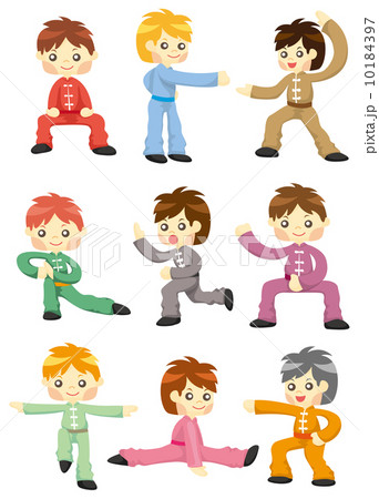 cartoon Chinese Kung fu icon cartoon Chinese Kung fu icon 10184397