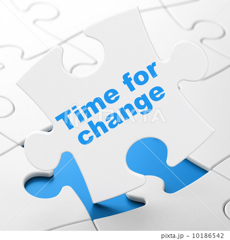 Time for Change on puzzle background 10186542