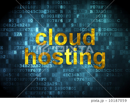 Cloud Hosting on digital background 10187059