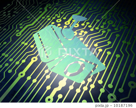 Security concept: circuit board with Cctv Camera 10187196