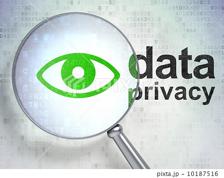 Privacy concept: Eye and Data with optical glass 10187516
