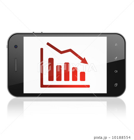 News concept: Decline Graph on smartphone News concept: Decline Graph on smartphone 10188554