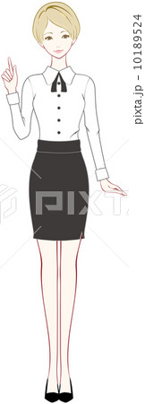 女性 指を立てる 女性 指を立てる 10189524