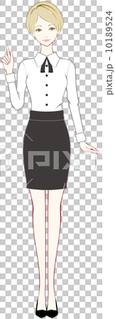 女性 指を立てる 女性 指を立てる 10189524