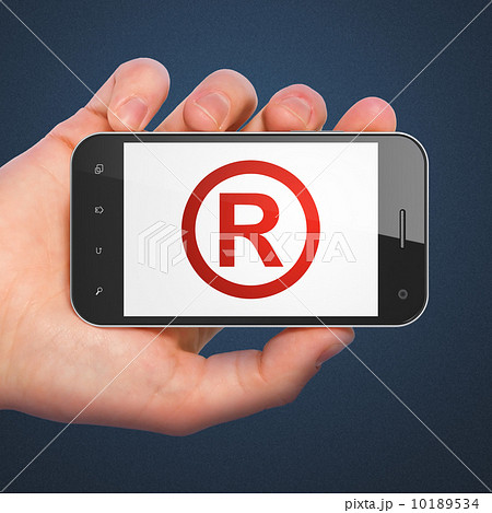 Law concept: Registered on smartphone Law concept: Registered on smartphone 10189534
