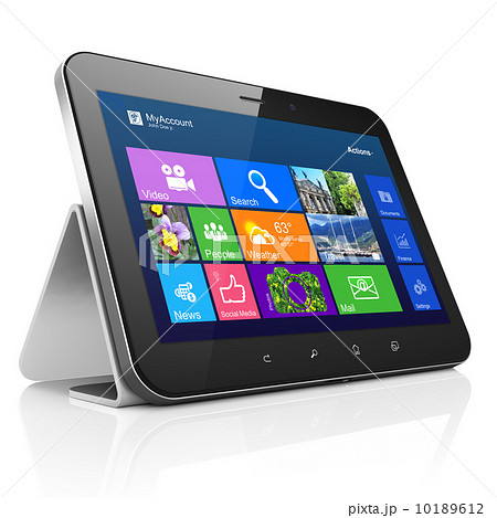 Desktop on black tablet pc computer 10189612