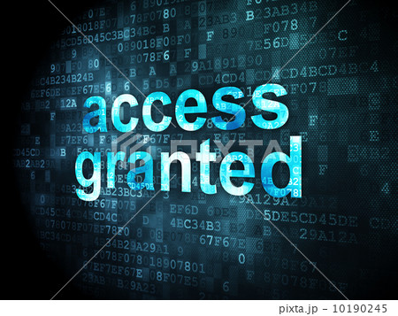 Safety concept: Access Granted on digital background 10190245