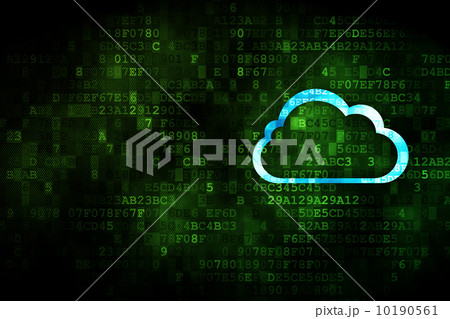 Cloud computing concept: Cloud on digital background 10190561