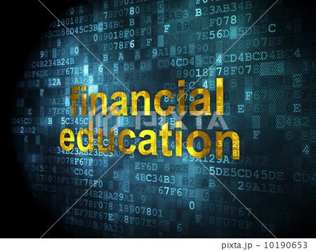 Education concept: Financial Education on digital background 10190653