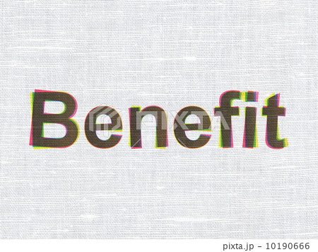 Business concept: Benefit on fabric texture background 10190666