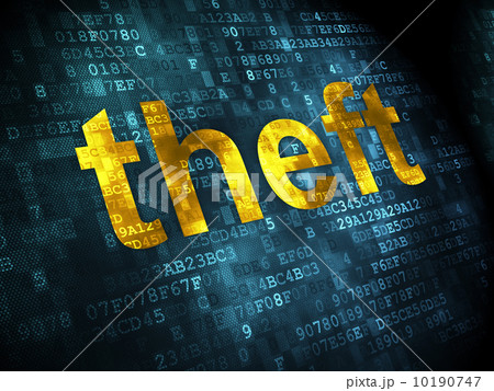 Privacy concept: Theft on digital background 10190747