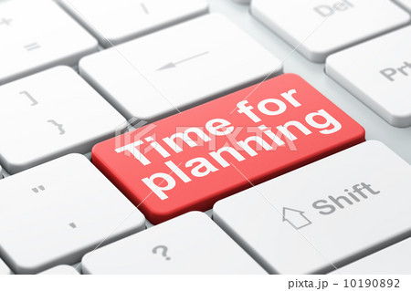 Timeline concept: Time for Planning on computer keyboard backgro 10190892