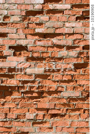 Red old brick wall structure 10190908