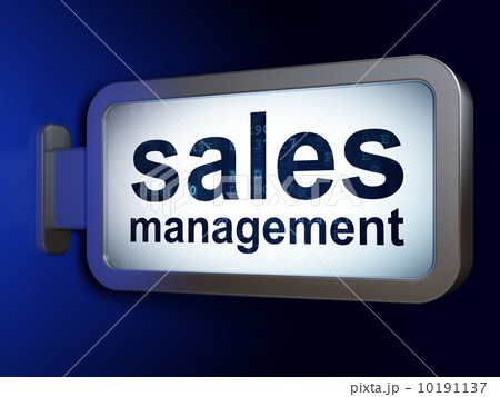 Advertising concept: Sales Management on billboard background 10191137