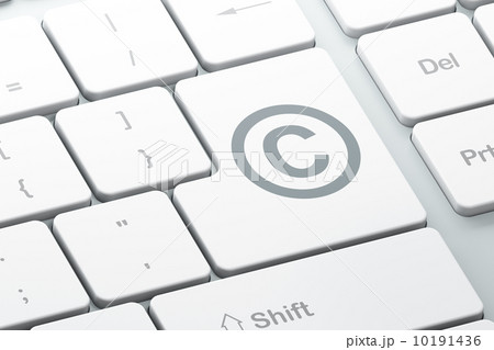 Law concept: Copyright on computer keyboard background 10191436