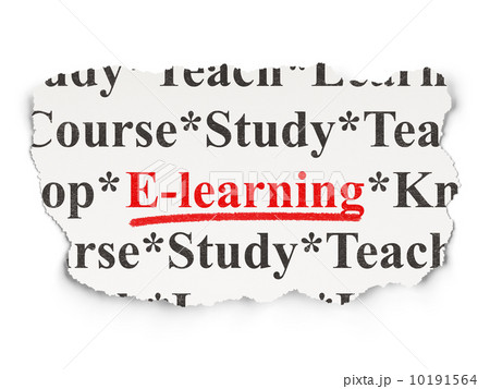 Education concept: E-learning on Paper background Education concept: E-learning on Paper background 10191564