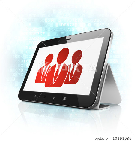 Marketing concept: Business People on tablet pc computer 10191936