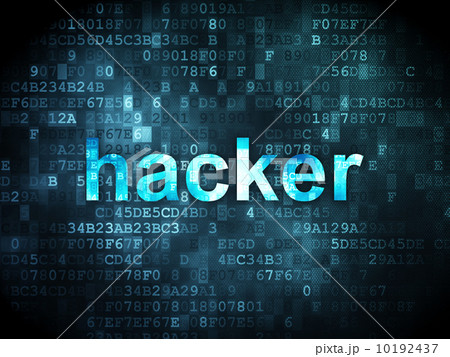 Security concept: Hacker on digital background 10192437