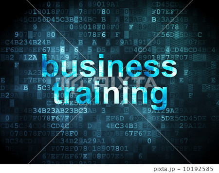 Education concept: Business Training on digital background 10192585