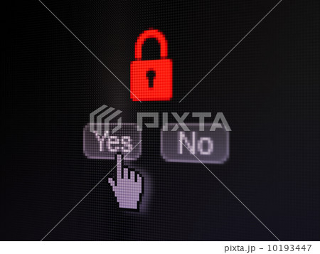 Privacy concept: Closed Padlock on digital computer screen Privacy concept: Closed Padlock on digital computer screen 10193447