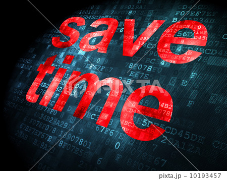Timeline concept: Save Time on digital background 10193457