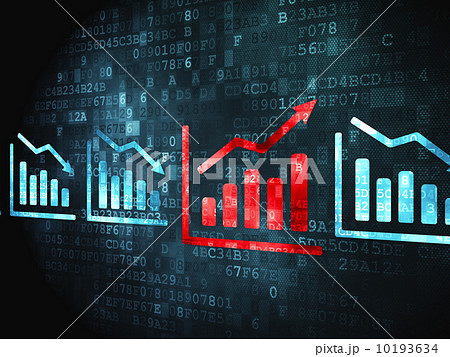 Finance concept: Graph on digital background Finance concept: Graph on digital background 10193634