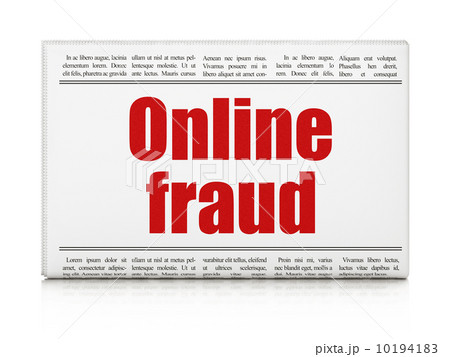Safety news concept: newspaper headline Online Fraud 10194183