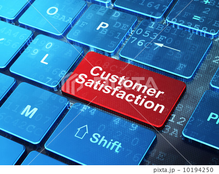Advertising concept: Customer Satisfaction on computer keyboard 10194250