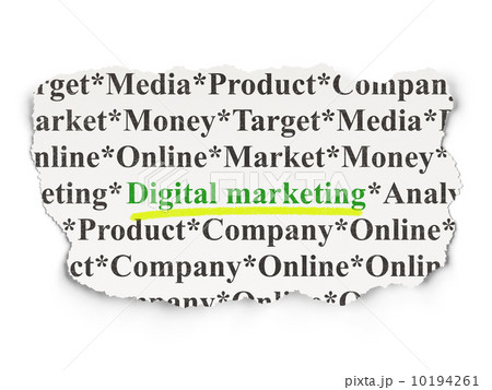 Advertising concept: Digital Marketing on Paper background Advertising concept: Digital Marketing on Paper background 10194261