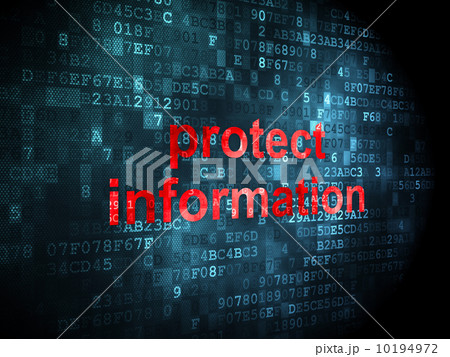 Security concept: Protect Information on digital background 10194972