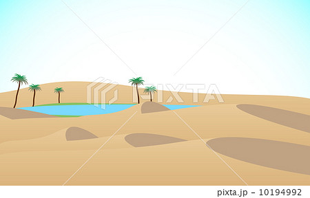砂漠のオアシスのイラスト素材 10194992 Pixta