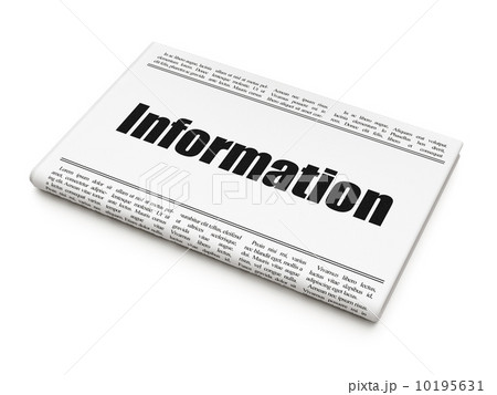 Data news concept: newspaper headline Information Data news concept: newspaper headline Information 10195631