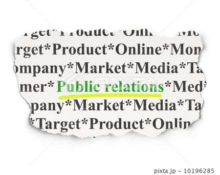 Advertising concept: Public Relations on Paper background Advertising concept: Public Relations on Paper background 10196285