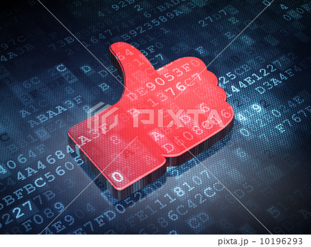 Social media concept: Red Like on digital background Social media concept: Red Like on digital background 10196293